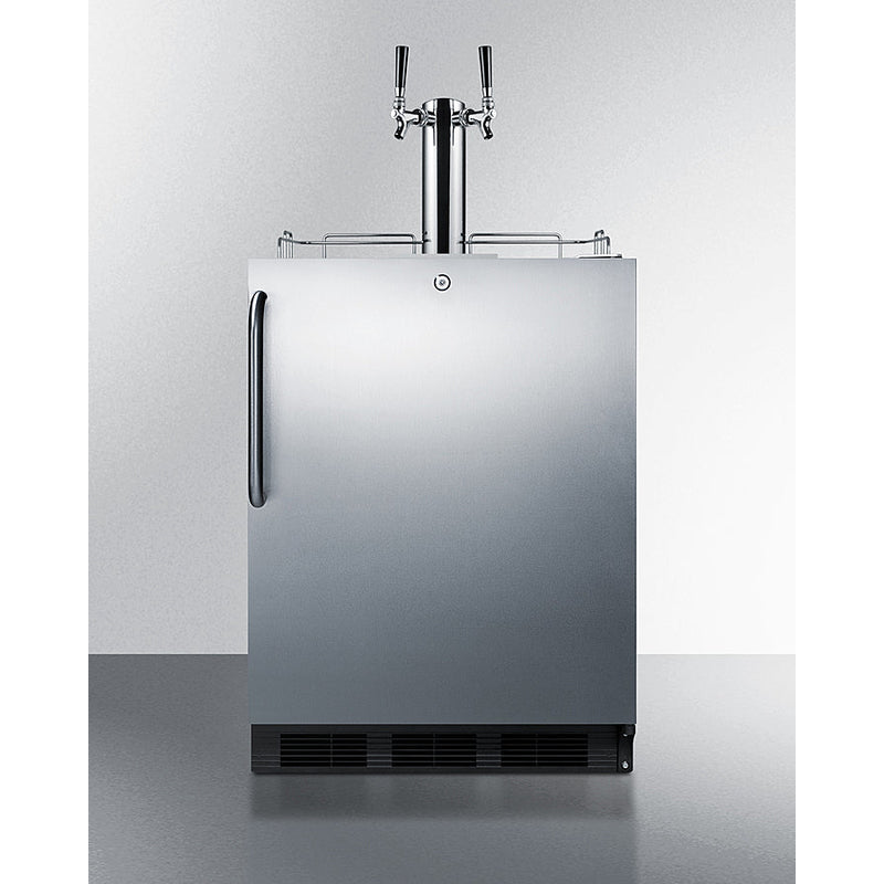 Summit 24" Wide Outdoor Wine Kegerator, ADA Compliant SBC54OSBIADAWKDTWIN-Kegerators-The Wine Cooler Club