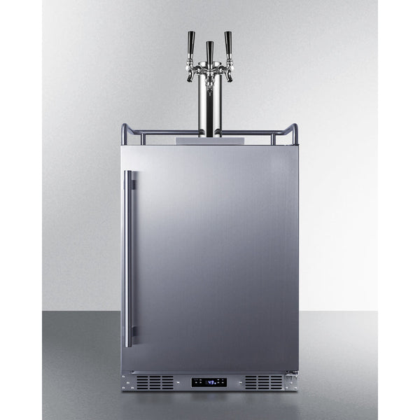 Summit 24 Wide Built-In Outdoor Beer Kegerator SBC683OSTRIPLE-Kegerators-The Wine Cooler Club