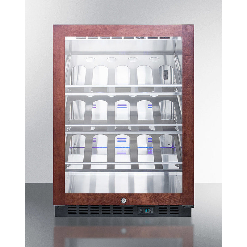 Summit 24" Wide Single Zone Built-In Commercial Wine Cellar SCR610BLCHPNR-Wine Cellars-The Wine Cooler Club