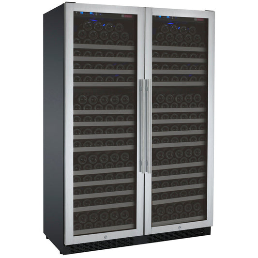 47" Wide FlexCount II Tru-Vino 354 Bottle Dual Zone Stainless Steel Side-by-Side Wine Refrigerator - BF 2X-VSWR177-1S20-Wine Coolers-The Wine Cooler Club