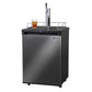 24" Wide Kombucha Single Tap Black Stainless Steel Kegerator-Kegerators-The Wine Cooler Club