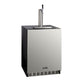 24" Wide Single Tap Stainless Steel Built-In Left Hinge ADA Kegerator with Kit-Kegerators-The Wine Cooler Club
