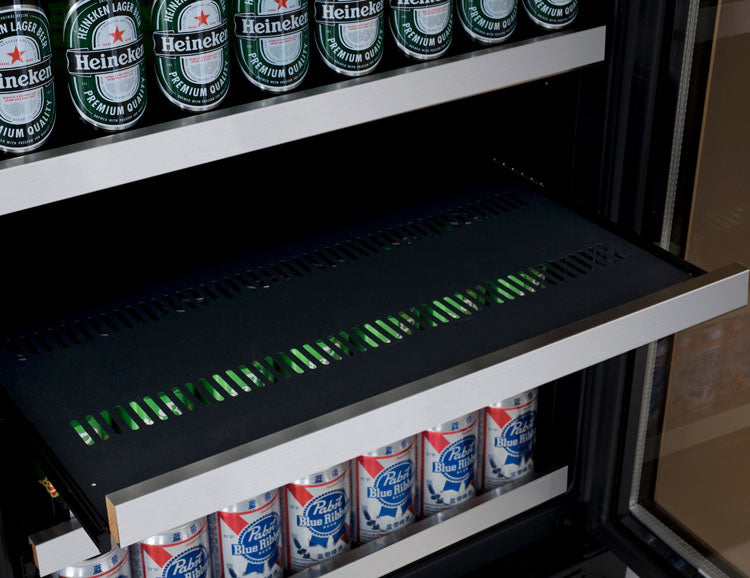 47" Wide FlexCount II Series 56 Bottle/154 Can Dual Zone Stainless Steel Side-by-Side Wine Refrigerator/Beverage Center - BF 3Z-VSWB24-2S20-Wine Coolers-The Wine Cooler Club