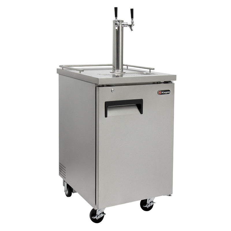 24" Wide Dual Tap All Stainless Steel Commercial Kegerator-Kegerators-The Wine Cooler Club