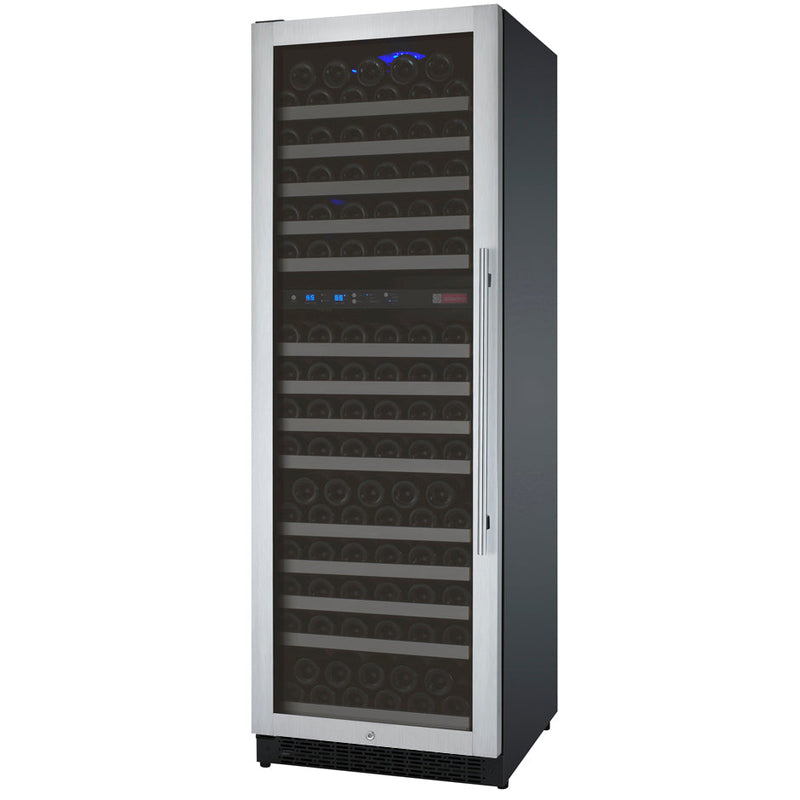 24" Wide FlexCount II Tru-Vino 172 Bottle Dual Zone Stainless Steel Left and Right Hinge Wine Refrigerator-Wine Coolers-The Wine Cooler Club