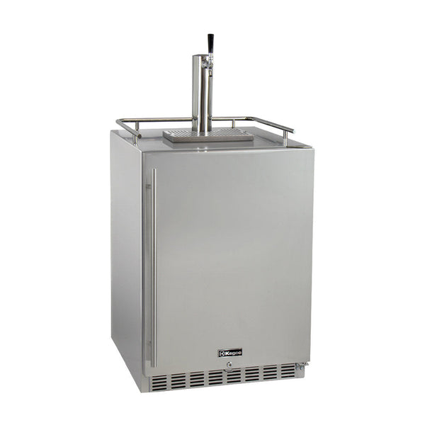 24 Wide Cold Brew Coffee Single Tap All Stainless Steel Outdoor Built-In Right Hinge Kegerator-Kegerators-The Wine Cooler Club
