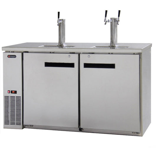 61" Wide Triple Tap Stainless Steel Commercial Kegerator-Kegerators-The Wine Cooler Club