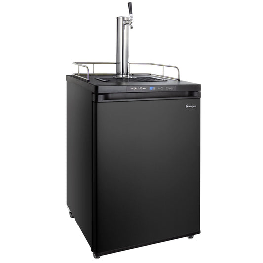 24" Wide Cold Brew Coffee Single Tap Black Kegerator-Kegerators-The Wine Cooler Club