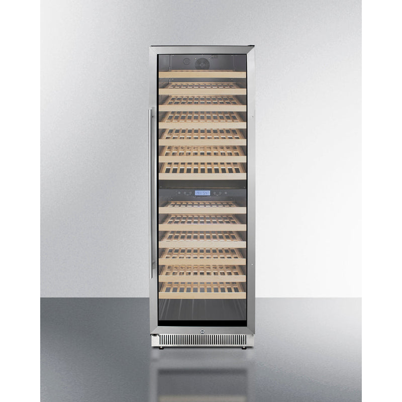 Summit 24" Wide Dual Zone Wine Cellar SWC1966BCSS-Wine Cellars-The Wine Cooler Club