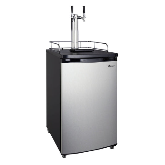 20" Wide Kombucha Dual Tap Stainless Steel Kegerator-Kegerators-The Wine Cooler Club