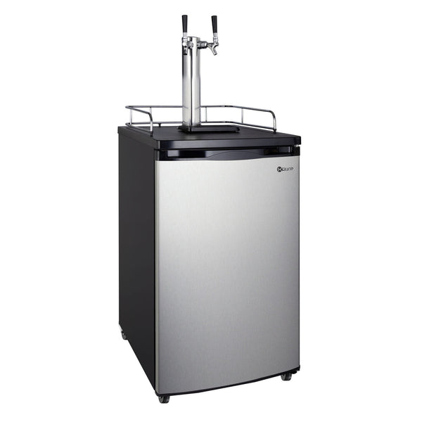 20 Wide Kombucha Dual Tap Stainless Steel Kegerator-Kegerators-The Wine Cooler Club