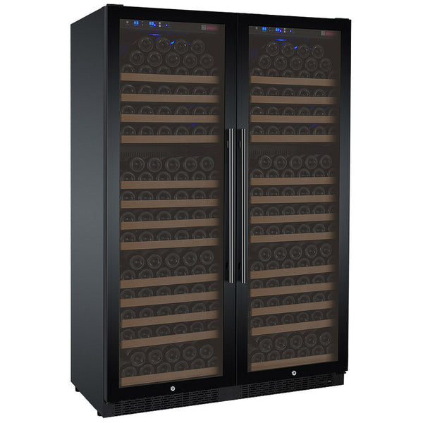 47 Wide FlexCount II Tru-Vino 354 Bottle Dual Zone Black Side-by-Side Wine Refrigerator - BF 2X-VSWR177-1B20-Wine Coolers-The Wine Cooler Club