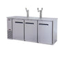 72" Wide Triple Tap Stainless Steel Commercial Kegerator-Kegerators-The Wine Cooler Club