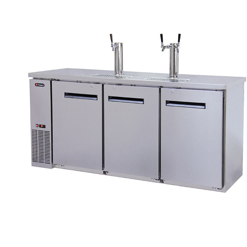 72" Wide Triple Tap Stainless Steel Commercial Kegerator-Kegerators-The Wine Cooler Club