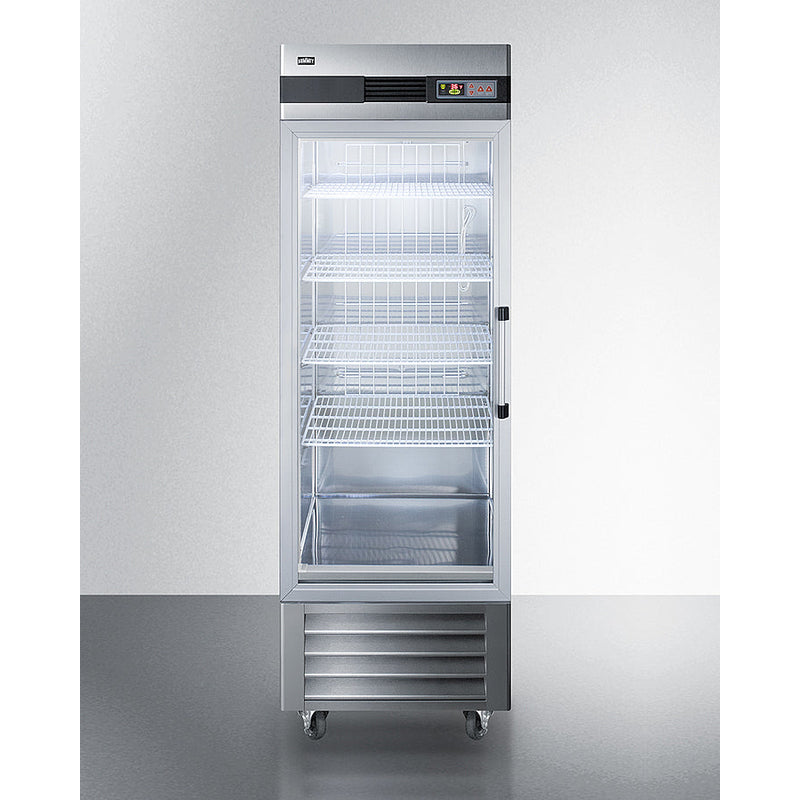 Summit 23 Cu.Ft. Reach-In Refrigerator SCR23SSGLH-Beverage Centers-The Wine Cooler Club