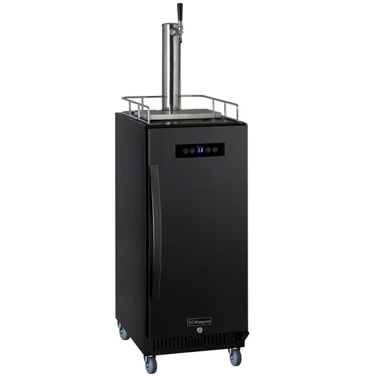 15" Wide Kombucha Single Tap Black Commercial Kegerator-Kegerators-The Wine Cooler Club