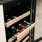 Azure 24 Inch Wine Center with Blue LED Lighting, Field Reversible Door, 3 cu. ft. Capacity: Stainless Steel-Wine Coolers-The Wine Cooler Club