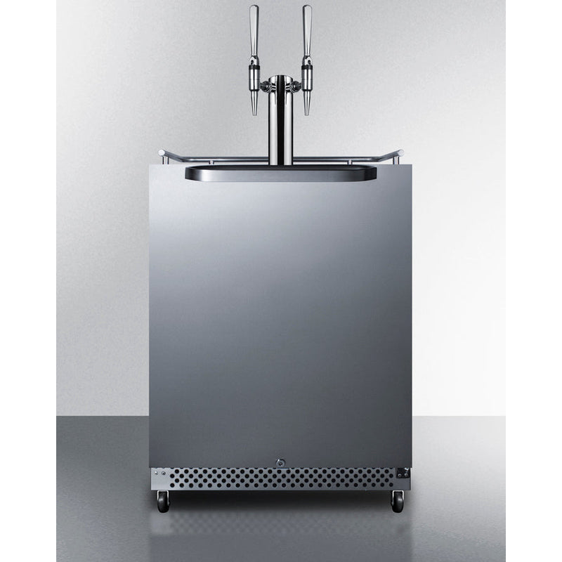 Summit 24" Wide Built-In Outdoor Nitro-Infused Coffee Kegerator SBC696OSNCFTWIN-Kegerators-The Wine Cooler Club