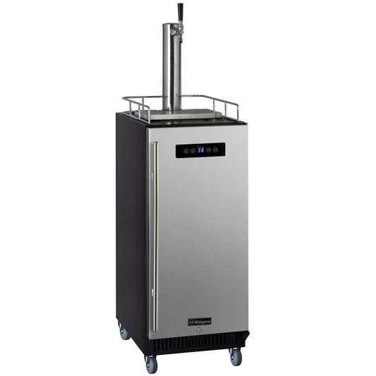 15" Wide Kombucha Single Tap Stainless Steel Commercial Kegerator-Kegerators-The Wine Cooler Club