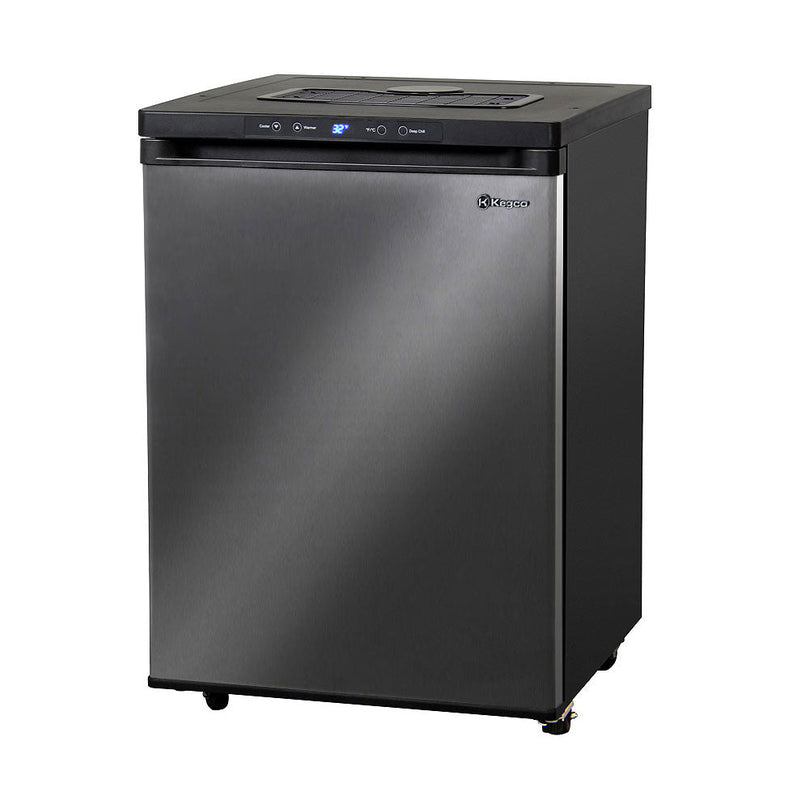 24" Wide Black Stainless Steel Digital Kegerator - Cabinet Only-Kegerators-The Wine Cooler Club