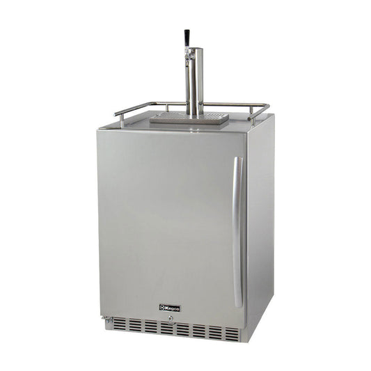 24" Wide Single All Stainless Steel Outdoor Built-In Left Hinge Kegerator with Kit-Kegerators-The Wine Cooler Club