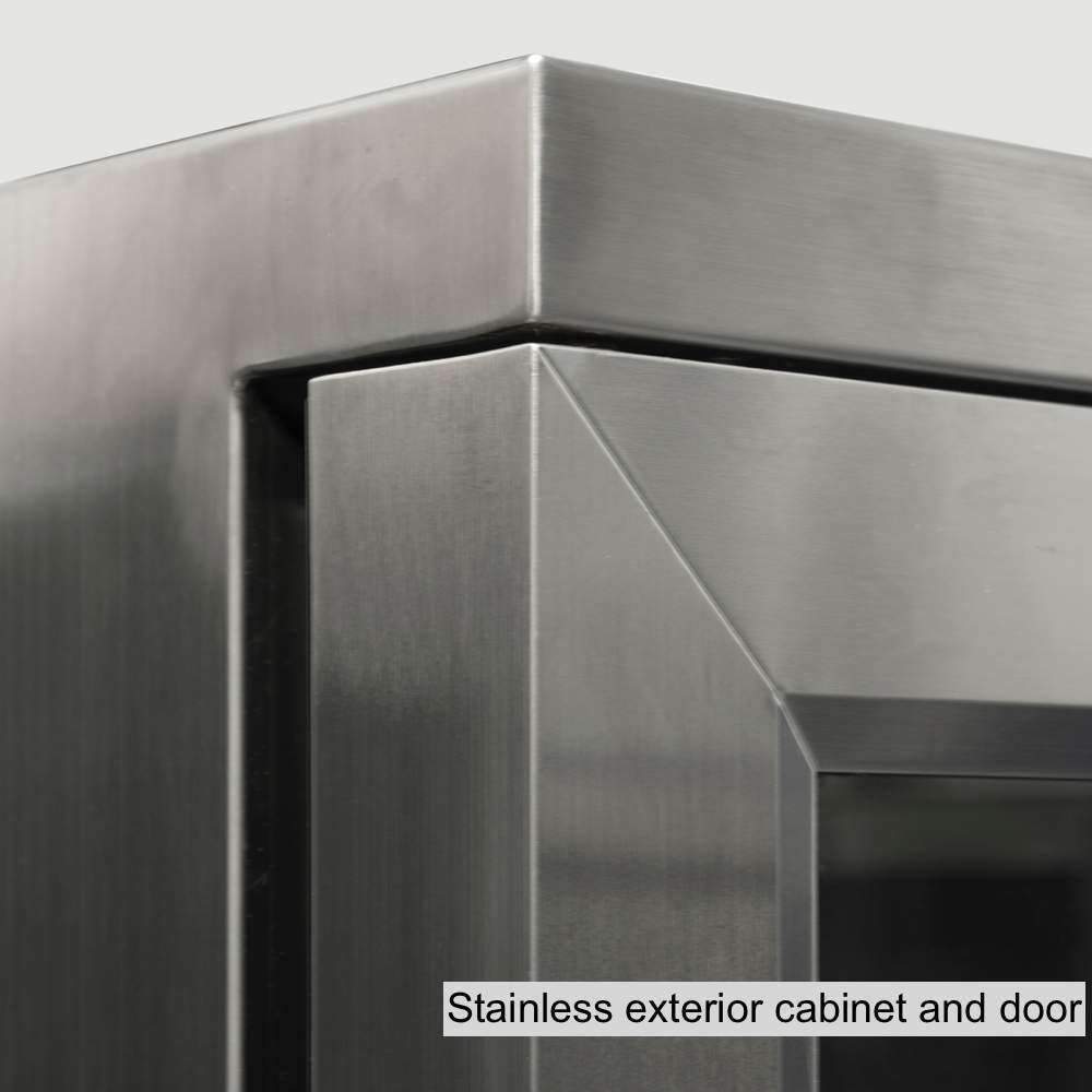 Kingsbottle 36 Inch Heating Glass 2 Door Built In Beverage Fridge KBU56M-Wine Coolers-The Wine Cooler Club