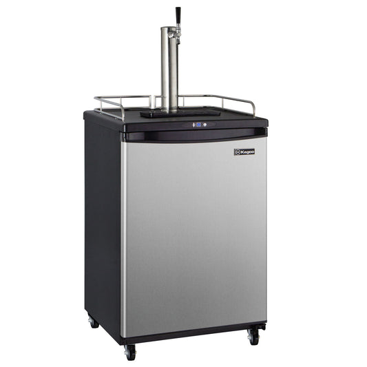 24" Wide Homebrew Single Tap Stainless Steel Commercial/Residential Kegerator-Kegerators-The Wine Cooler Club