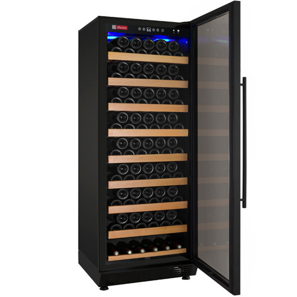 24 Wide Vite II 99 Bottle Single Zone Black Right Hinge Wine Refrigerator - AO YHWR115-1BR20-Wine Coolers-The Wine Cooler Club