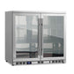 Kingsbottle 36 Inch Heating Glass 2 Door Built In Beverage Fridge KBU56M-Wine Coolers-The Wine Cooler Club