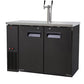 49" Wide Dual Tap Black Commercial Kegerator-Kegerators-The Wine Cooler Club