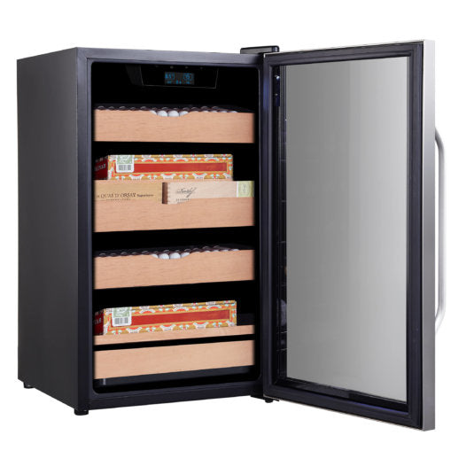 Great Keg Whynter CHC-421HC 4.2 cu.ft. Cigar Cabinet Cooler and Humidor with Humidity Temperature Control and Spanish Cedar Shelves