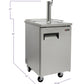 24" Wide Homebrew Single Tap Stainless Steel Commercial Kegerator-Kegerators-The Wine Cooler Club