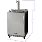 24" Wide Dual Tap Stainless Steel Commercial Built-In Left Hinge Kegerator with Kit-Kegerators-The Wine Cooler Club