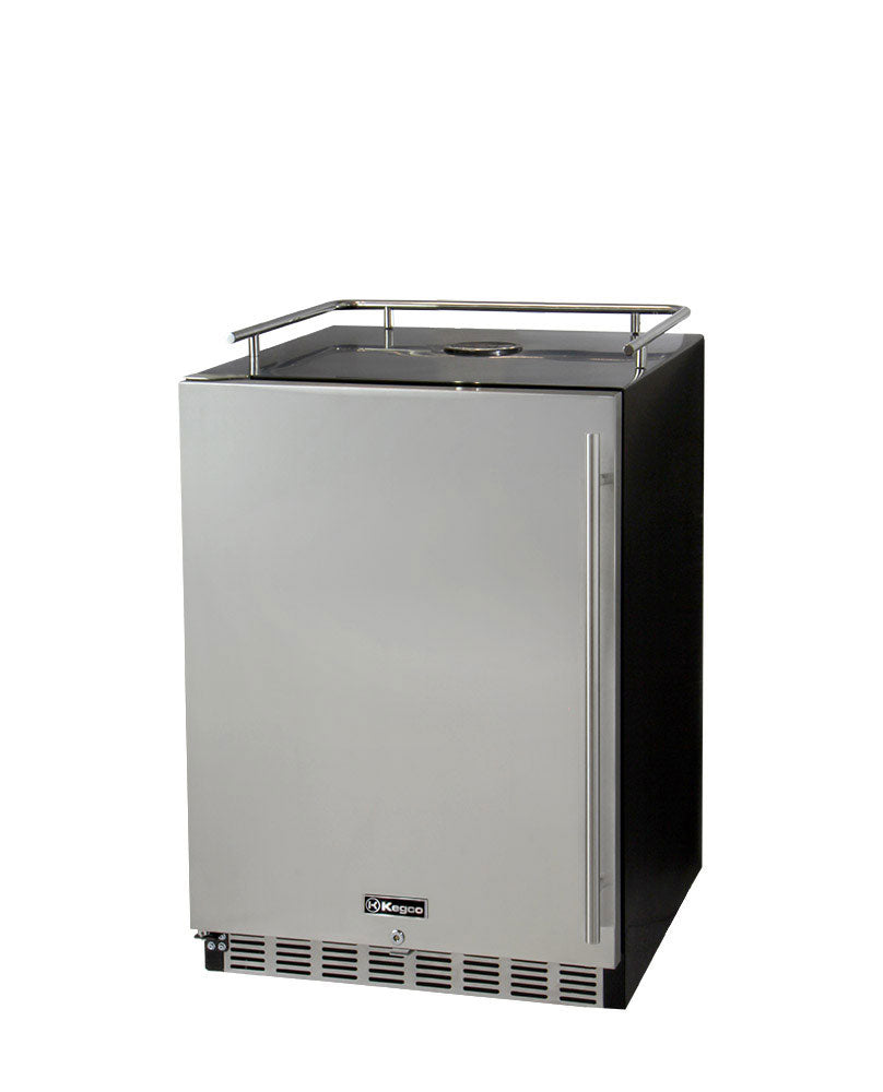 24" Wide Stainless Steel Commercial Built-In Left Hinge Kegerator - Cabinet Only-Kegerators-The Wine Cooler Club