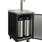 24" Wide Cold Brew Coffee Dual Tap Black Commercial Kegerator-Kegerators-The Wine Cooler Club