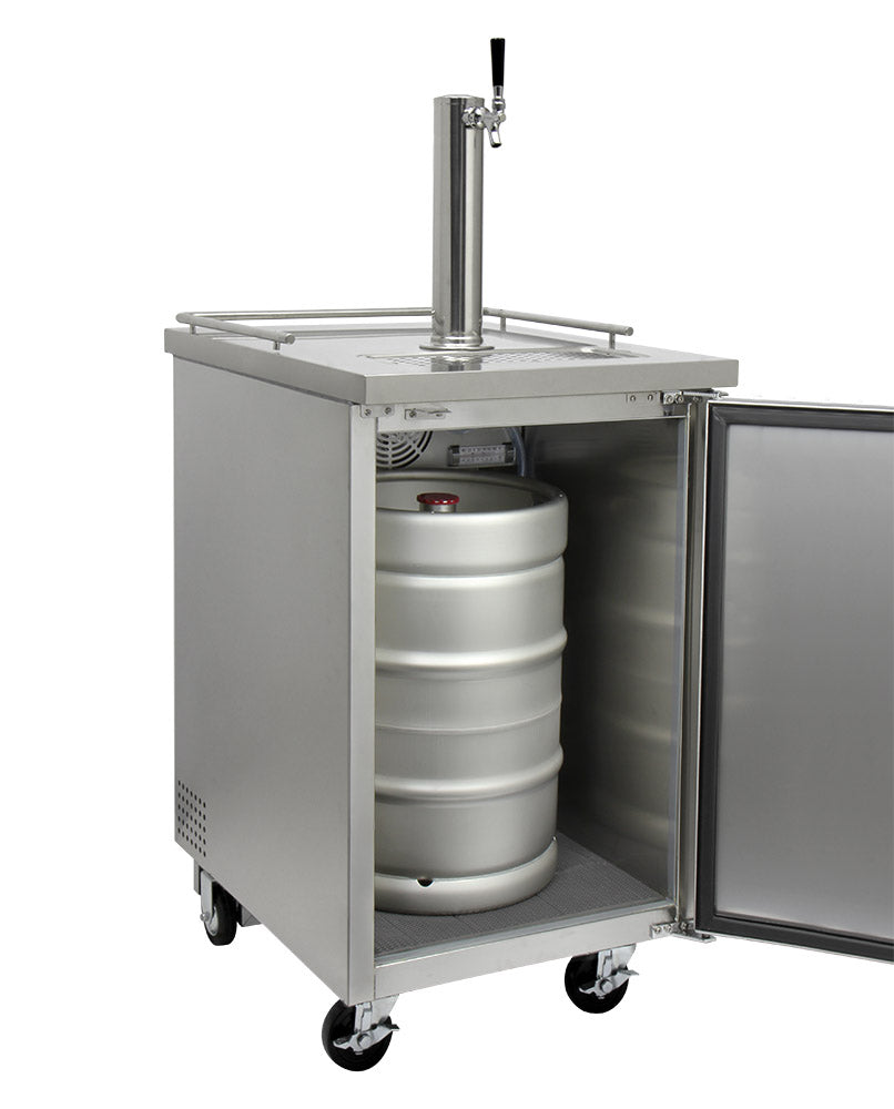24" Wide Single Tap All Stainless Steel Commercial Kegerator-Kegerators-The Wine Cooler Club