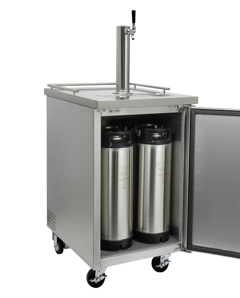 24" Wide Single Tap All Stainless Steel Commercial Kegerator-Kegerators-The Wine Cooler Club