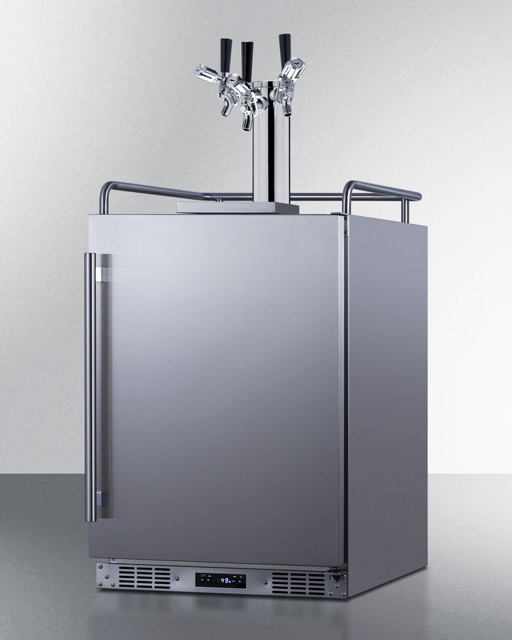 Summit 24" Wide Built-In Outdoor Commercial Beer Kegerator BC74OSCOMTRIPLE-Kegerators-The Wine Cooler Club