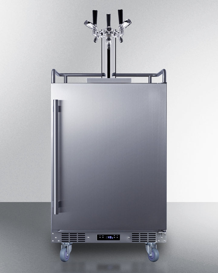 Summit 24" Wide Built-In Outdoor Commercial Beer Kegerator BC74OSCOMTRIPLE-Kegerators-The Wine Cooler Club