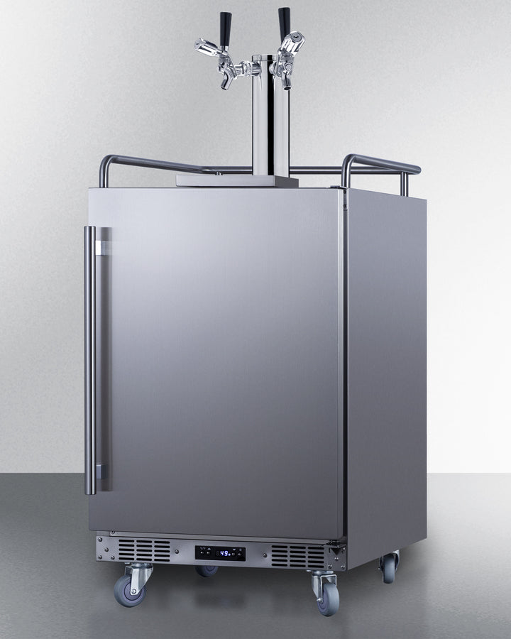 Summit 24" Wide Built-In Outdoor Commercial Beer Kegerator BC74OSCOMTWIN-Kegerators-The Wine Cooler Club