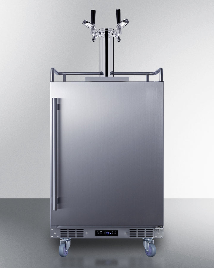 Summit 24" Wide Built-In Outdoor Commercial Beer Kegerator BC74OSCOMTWIN-Kegerators-The Wine Cooler Club