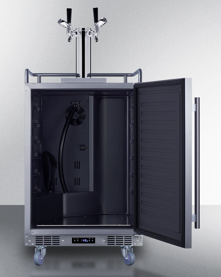 Summit 24" Wide Built-In Outdoor Commercial Beer Kegerator BC74OSCOMTWIN-Kegerators-The Wine Cooler Club