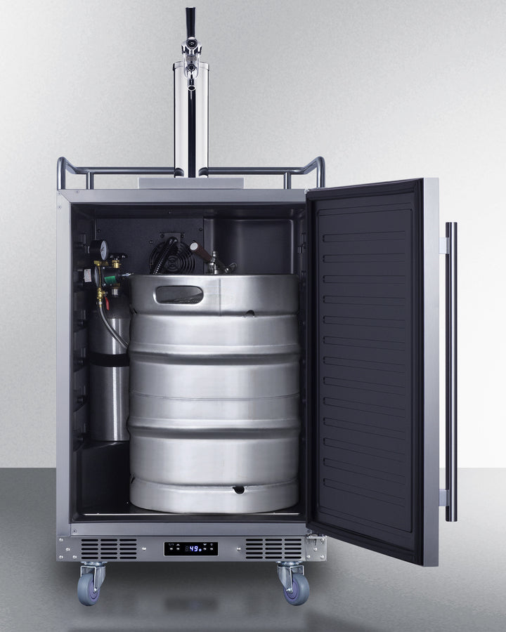 Summit 24" Wide Built-In Outdoor Commercial Beer Kegerator BC74OSCOM-Kegerators-The Wine Cooler Club