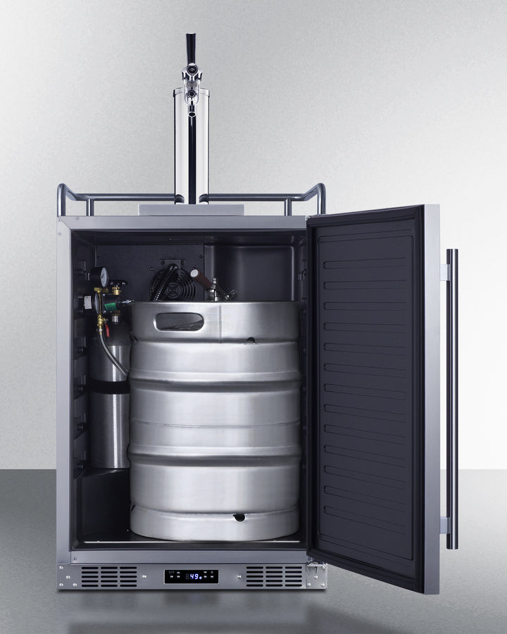 Summit 24" Wide Built-In Outdoor Commercial Beer Kegerator BC74OSCOM-Kegerators-The Wine Cooler Club