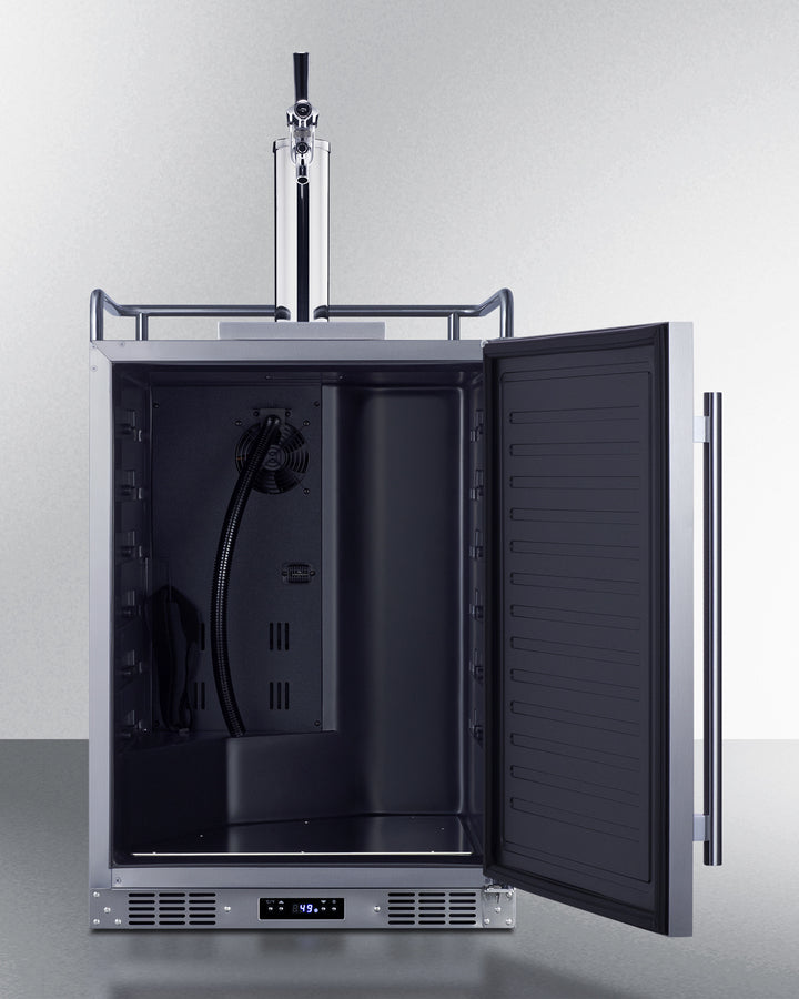 Summit 24" Wide Built-In Outdoor Commercial Beer Kegerator BC74OSCOM-Kegerators-The Wine Cooler Club