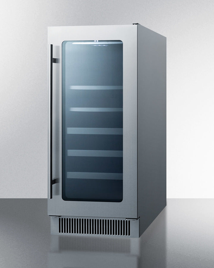 Summit 15" Wide Built-In Wine/Beverage Center CL151WBVCSS-Beverage Centers-The Wine Cooler Club