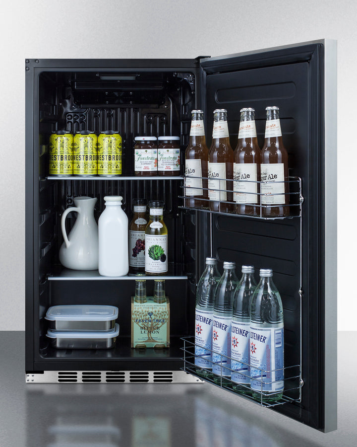 Summit Shallow Depth Built-In All-Refrigerator FF195H34CSS-The Wine Cooler Club
