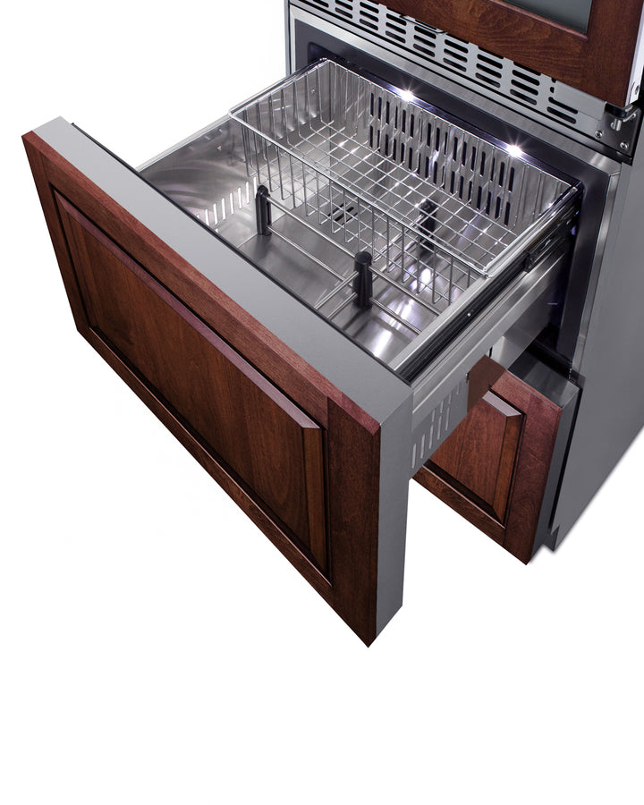 Summit 24" Wide Combination Dual-Zone Wine Cellar and 2-Drawer All-Refrigerator (Panels Not Included) SWCDAR24PNR-Wine Cellars-The Wine Cooler Club