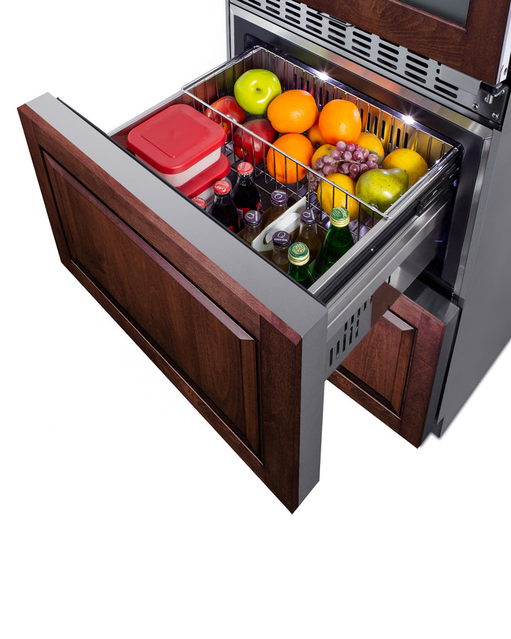 Summit 24" Wide Combination Dual-Zone Wine Cellar and 2-Drawer All-Refrigerator (Panels Not Included) SWCDAR24PNR-Wine Cellars-The Wine Cooler Club