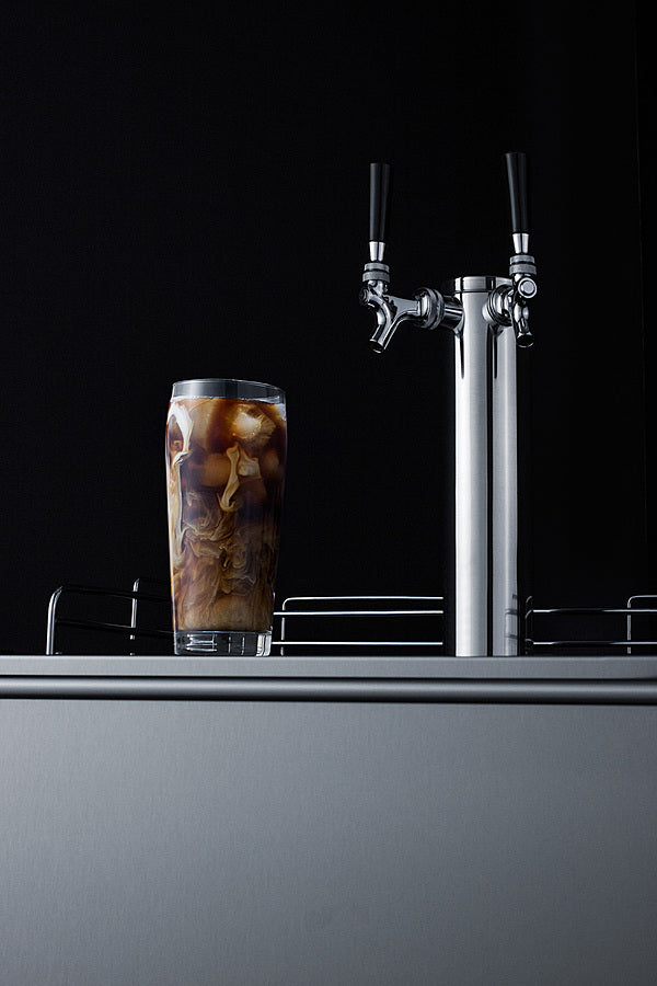 Summit 24" Wide Built-In Cold Brew Coffee Kegerator, ADA Compliant SBC58BLBIADACFTWIN-Kegerators-The Wine Cooler Club